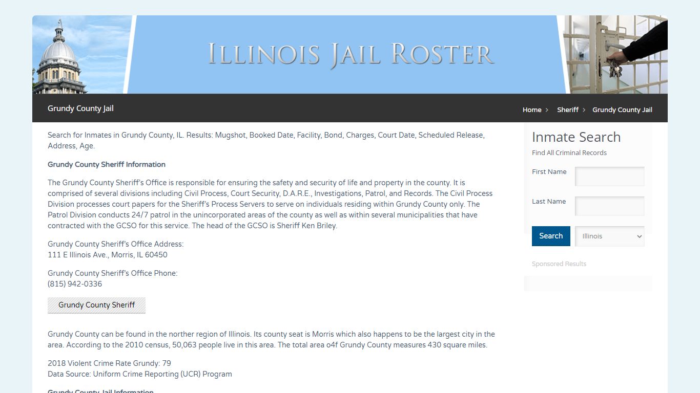 Grundy County Jail | Jail Roster Search